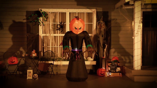 The Holiday Aisle® Halloween Pumpkin Reaper Light Up Yard